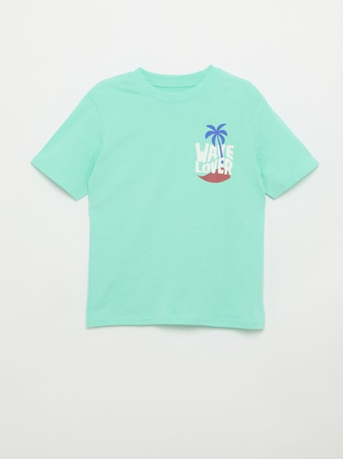 T-shirt a maniche corte con stampa fronte/retro - Kiabi