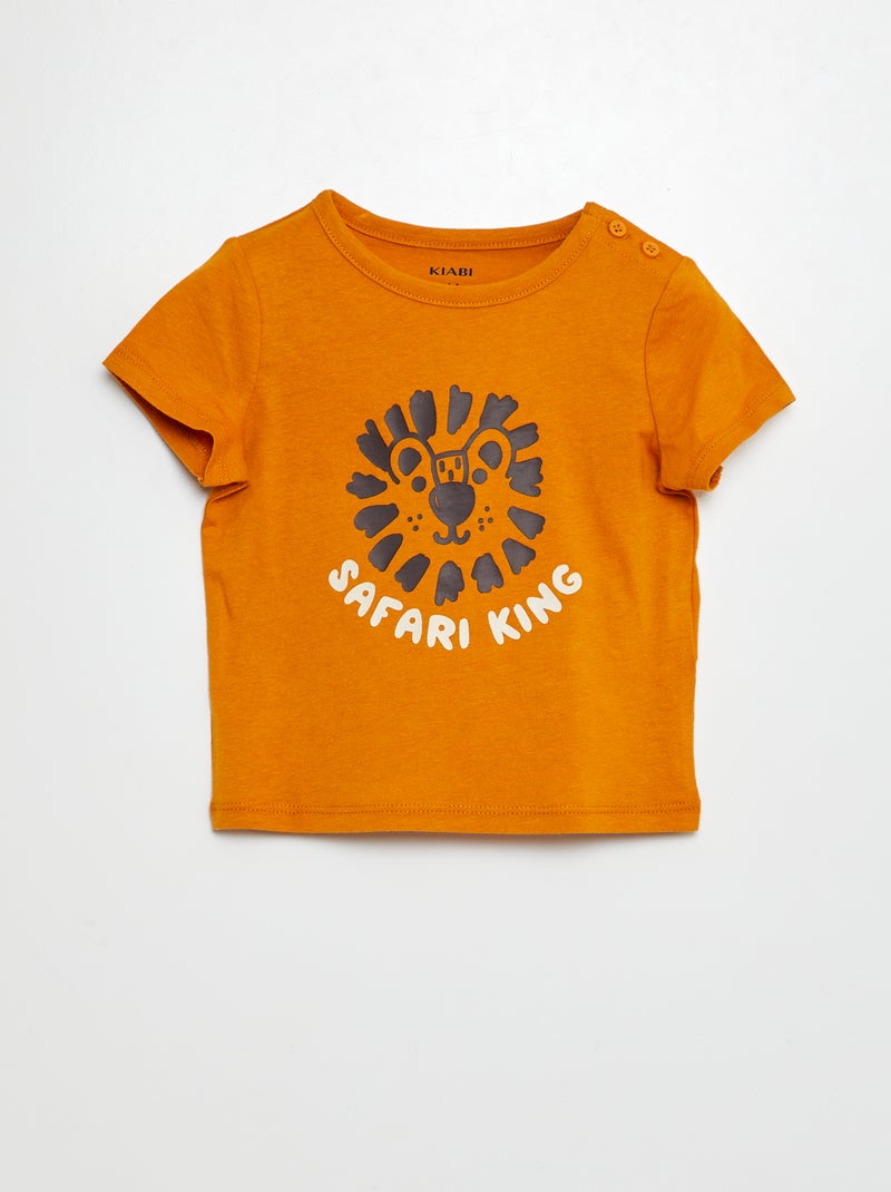 T-shirt a maniche corte con stampa GIALLO - Kiabi