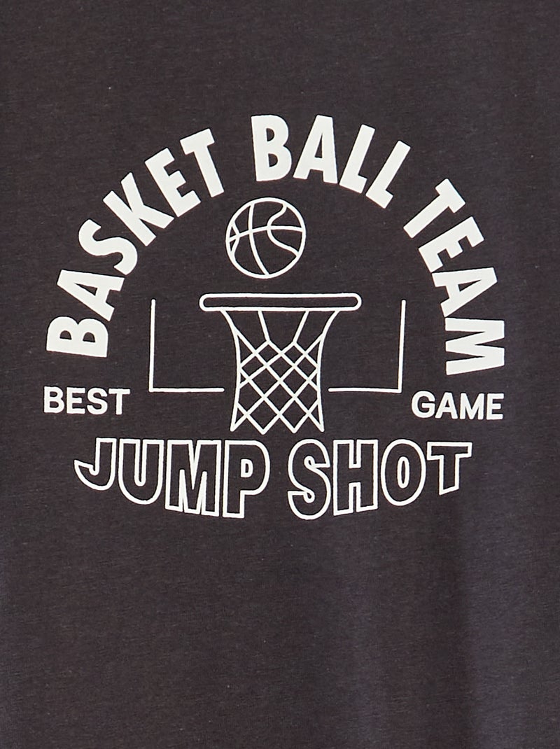 T-shirt a maniche corte con stampa GRIGIO - Kiabi