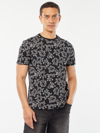 T-shirt a maniche corte con stampa 'Keith Haring'