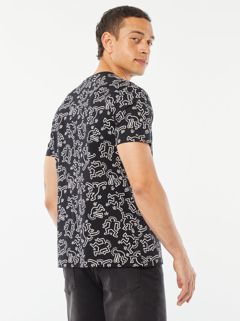 T-shirt a maniche corte con stampa 'Keith Haring' nero - Kiabi