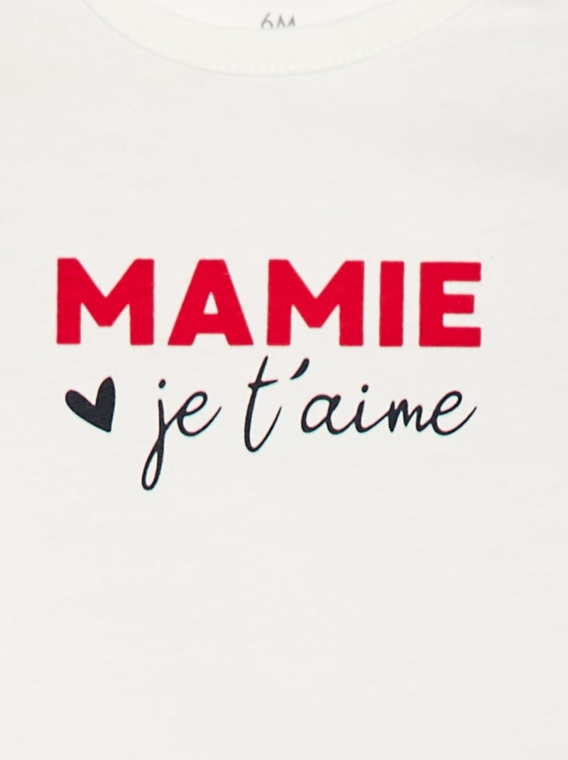 T-shirt a maniche corte con stampa 'Mami' Bianco - Kiabi