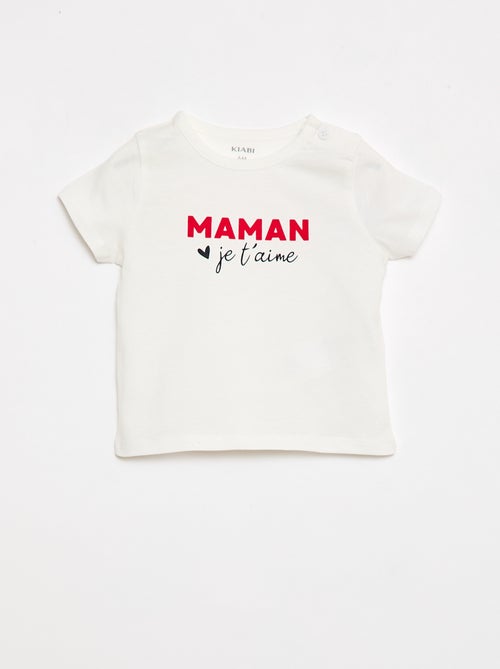 T-shirt a maniche corte con stampa "Mamma" - Kiabi