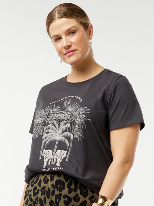 T-shirt a maniche corte con stampa - Kiabi