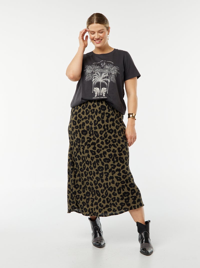 T-shirt a maniche corte con stampa NERO - Kiabi