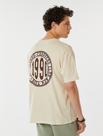 T-shirt a maniche corte con stampa 'New York' davanti e dietro