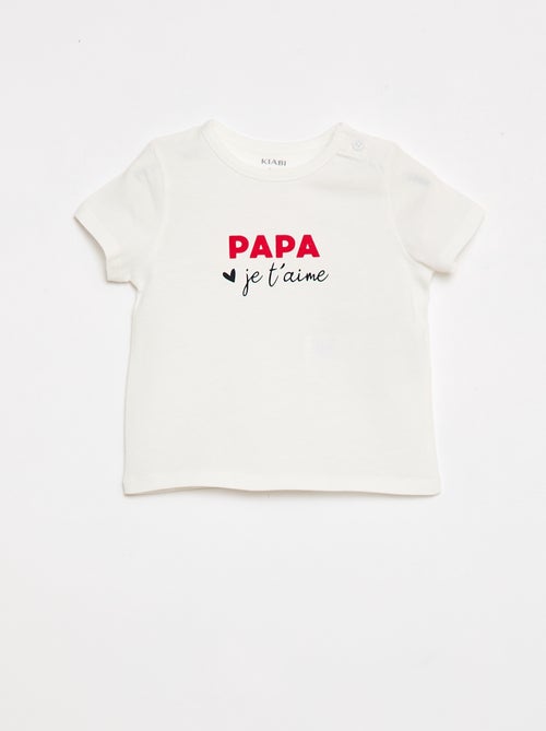 T-shirt a maniche corte con stampa 'Papà' - Kiabi