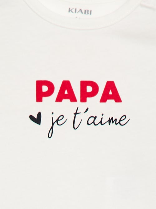 T-shirt a maniche corte con stampa 'Papà' - Kiabi