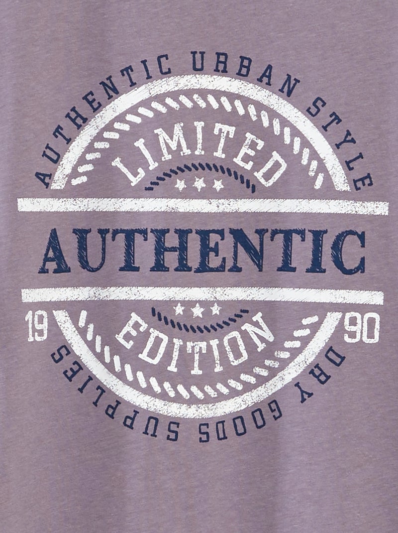 T-shirt a maniche corte con stampa 'Produkt' VIOLA - Kiabi