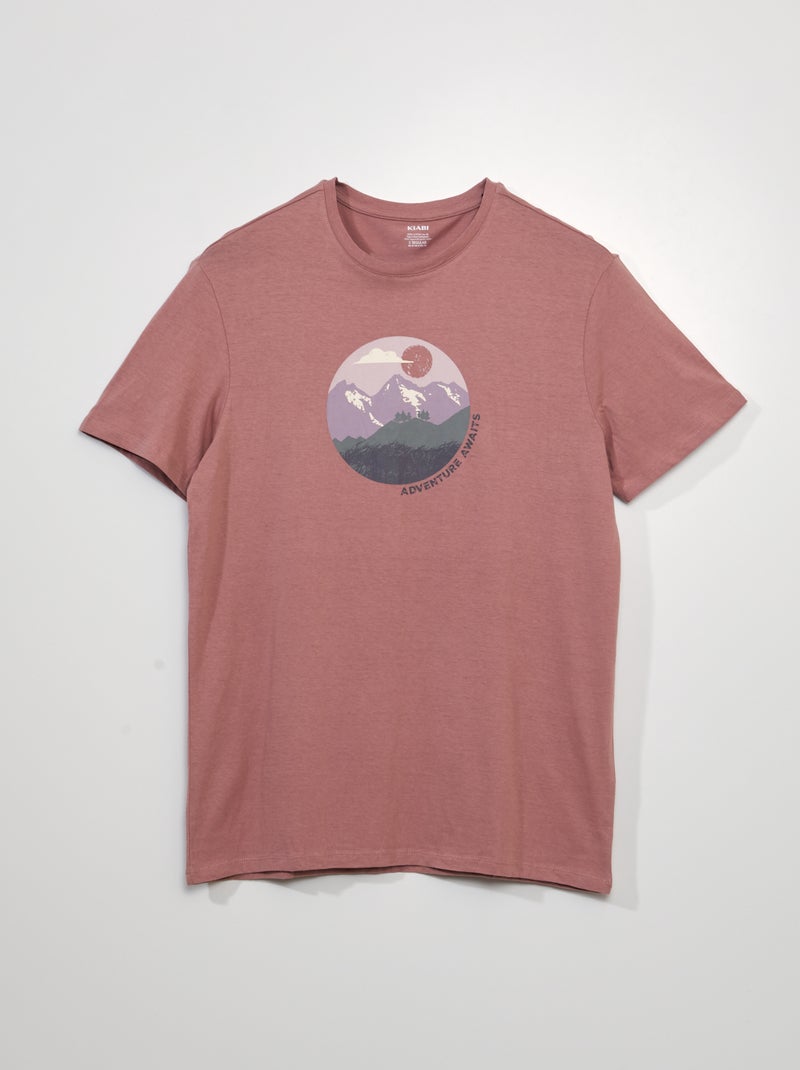 T-shirt a maniche corte con stampa ROSA - Kiabi