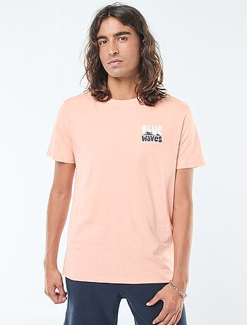 T-shirt a maniche corte con stampa 'Surf' davanti e dietro