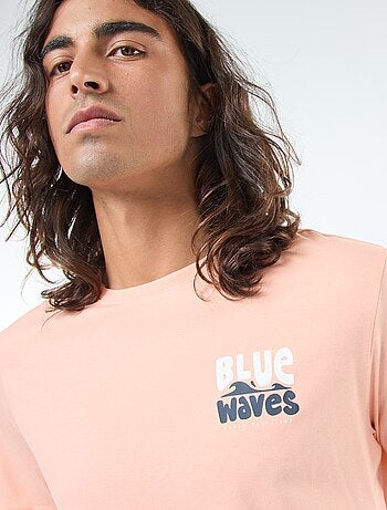 T-shirt a maniche corte con stampa 'Surf' davanti e dietro