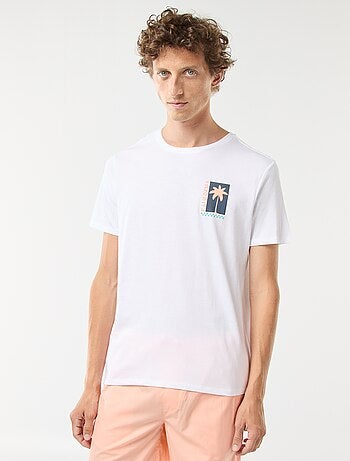 T-shirt a maniche corte con stampa 'Surf' davanti e dietro