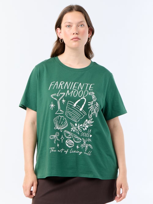 T-shirt a maniche corte con stampa - Kiabi