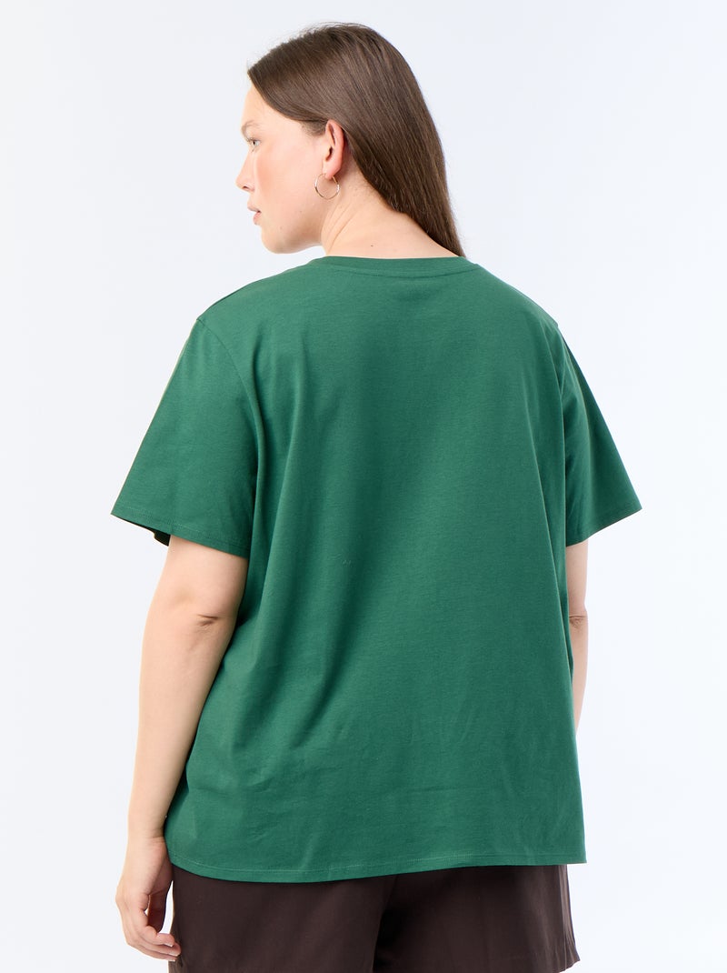 T-shirt a maniche corte con stampa Verde - Kiabi
