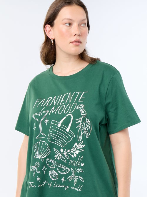 T-shirt a maniche corte con stampa - Kiabi