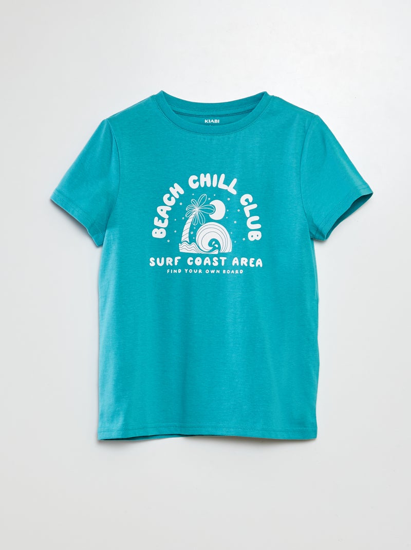 T-shirt a maniche corte con stampa VERDE - Kiabi