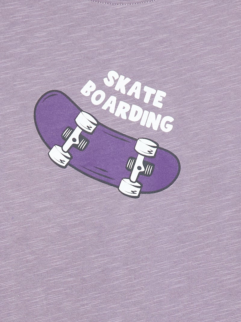 T-shirt a maniche corte con stampa VIOLA - Kiabi