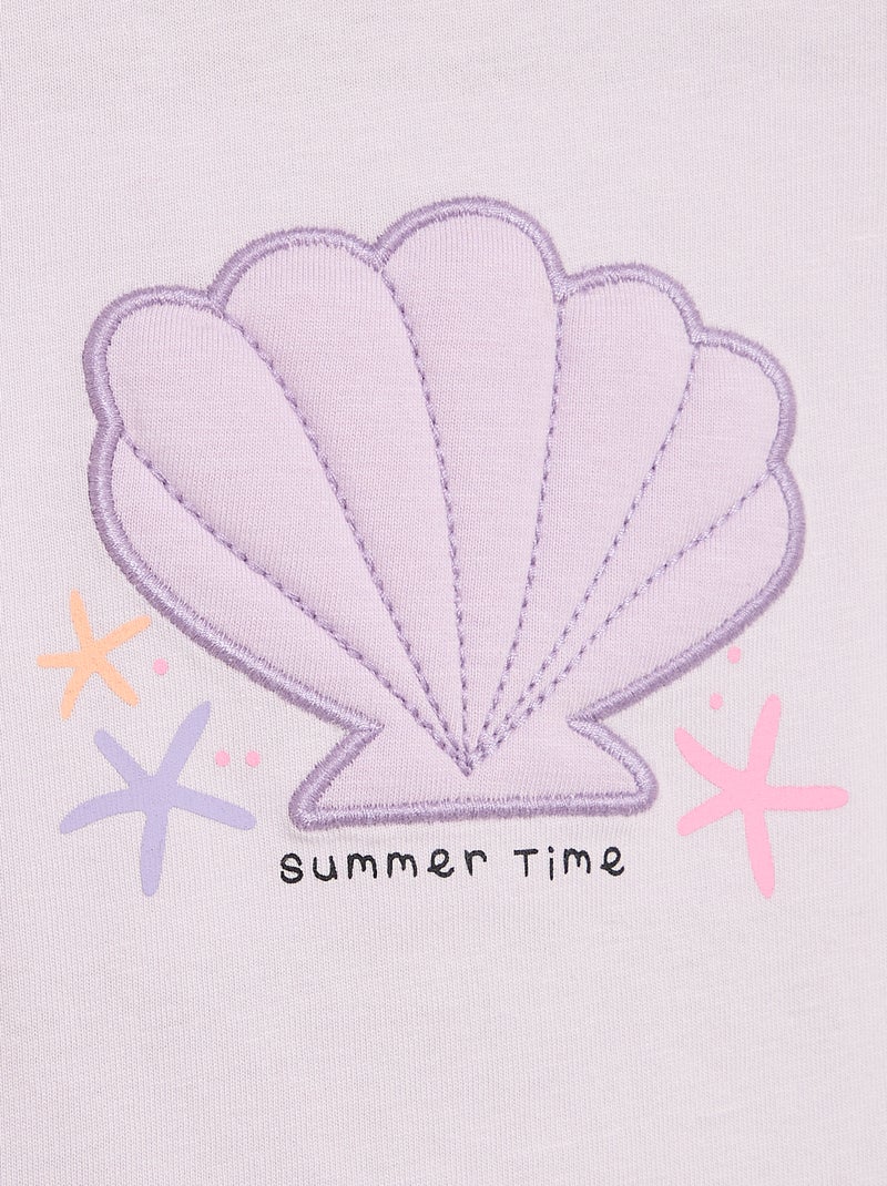 T-shirt a maniche corte con stampa Viola - Kiabi