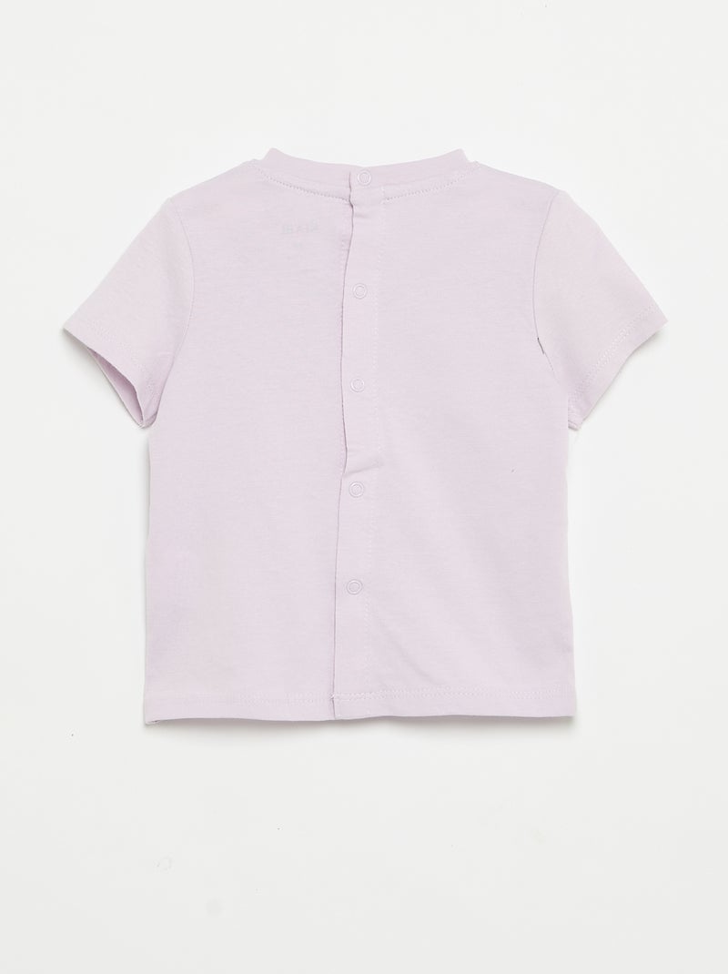 T-shirt a maniche corte con stampa Viola - Kiabi