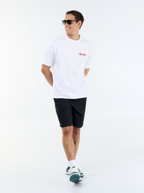 T-shirt a maniche corte con stampe e ricami fronte/retro - Kiabi