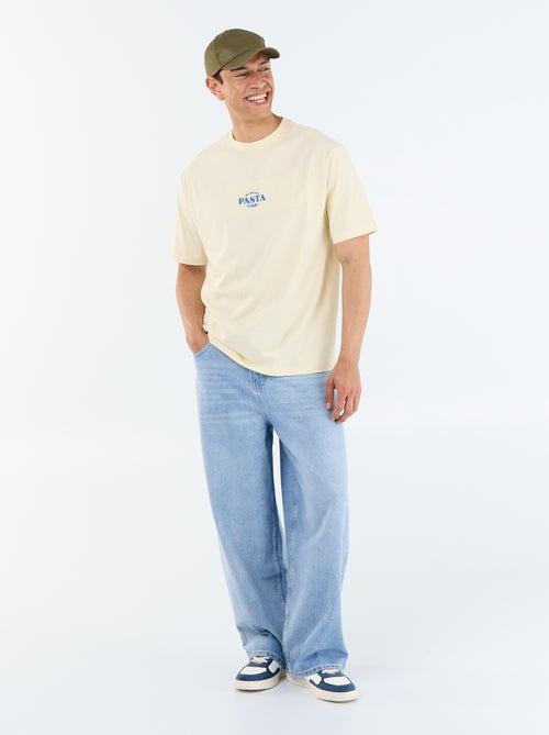 T-shirt a maniche corte con stampe e ricami fronte/retro - Kiabi