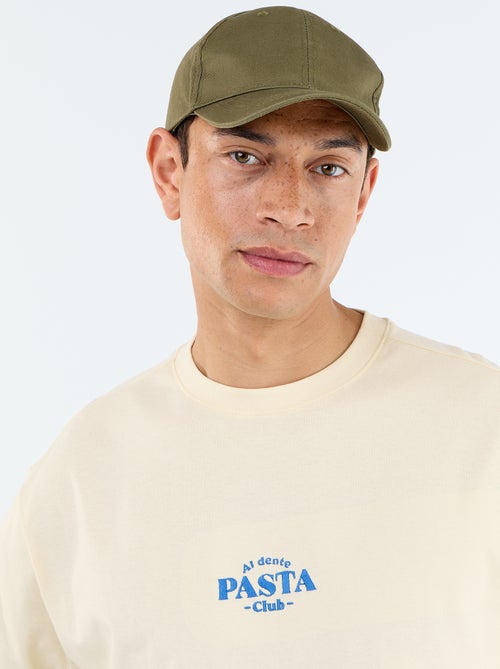 T-shirt a maniche corte con stampe e ricami fronte/retro - Kiabi