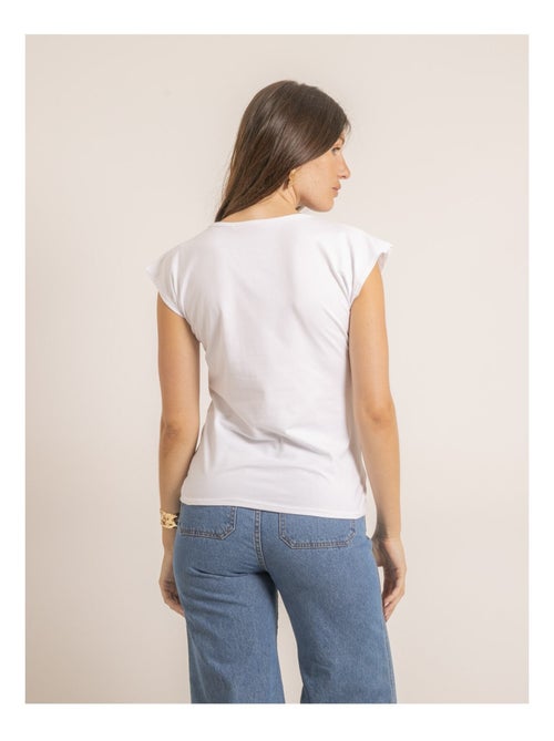 T-shirt a maniche corte con strass FANIA - Kiabi