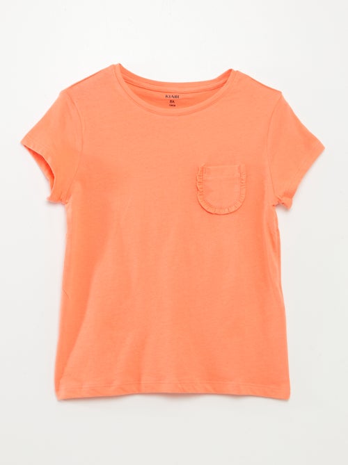 T-shirt a maniche corte con tasca sul petto - Kiabi