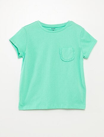 T-shirt a maniche corte con tasca sul petto