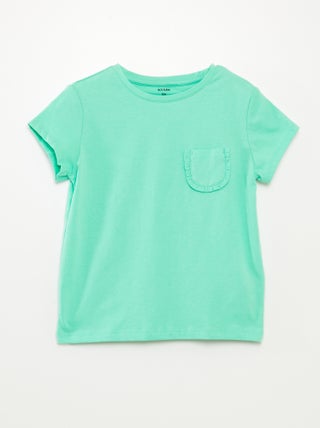T-shirt a maniche corte con tasca sul petto