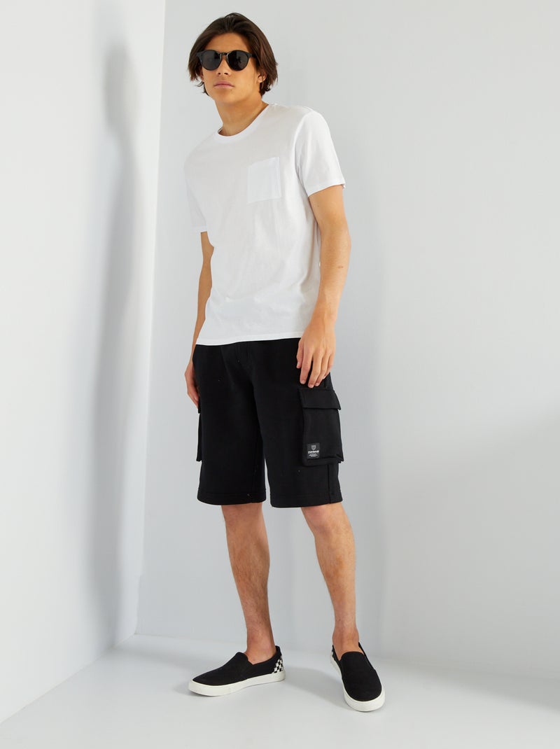 T-shirt a maniche corte con tasche sul petto Bianco - Kiabi