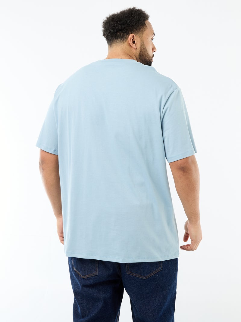 T-shirt a maniche corte con taschino sul petto Blu - Kiabi