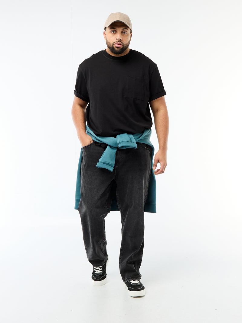 T-shirt a maniche corte con taschino sul petto Nero - Kiabi