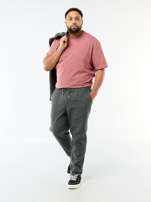 T-shirt a maniche corte con taschino sul petto - Kiabi