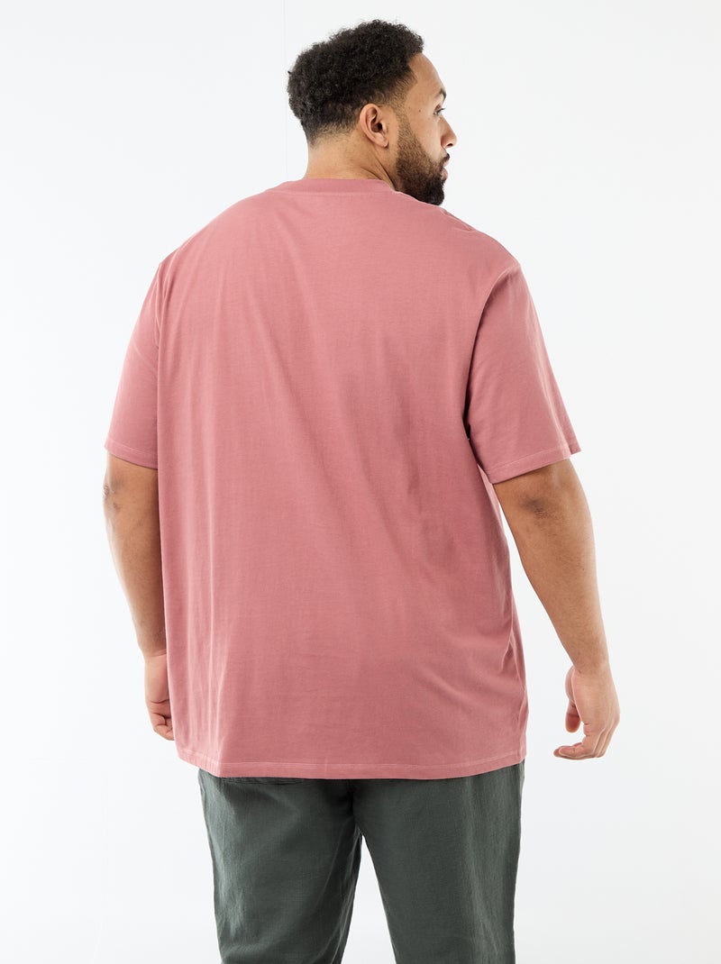 T-shirt a maniche corte con taschino sul petto Rosa - Kiabi