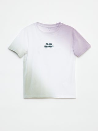 T-shirt a maniche corte con tie and dye