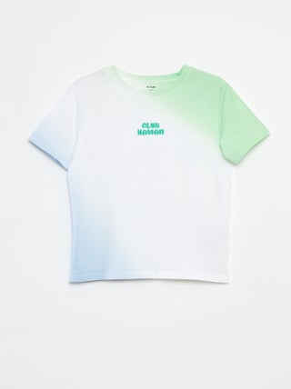 T-shirt a maniche corte con tie and dye