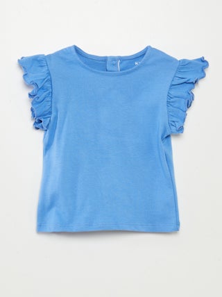 T-shirt a maniche corte con volant