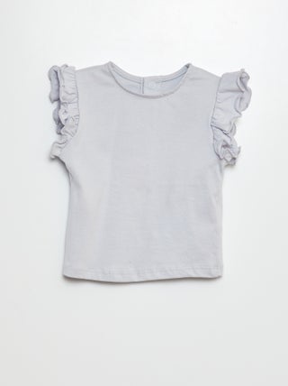 T-shirt a maniche corte con volant