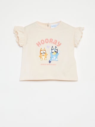 T-shirt a maniche corte con volant 'Bluey'