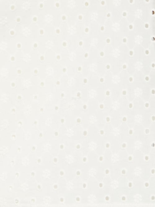 T-shirt a maniche corte con volant e ricami sangallo - Kiabi