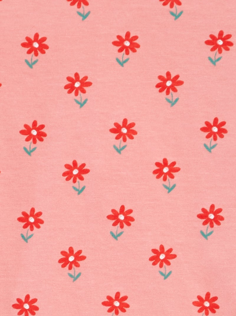 T-shirt a maniche corte con volant e stampa ROSA - Kiabi