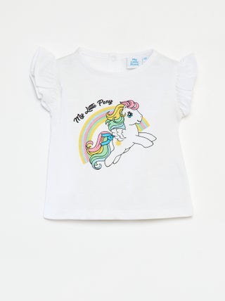 T-shirt a maniche corte con volant 'My Little Pony'