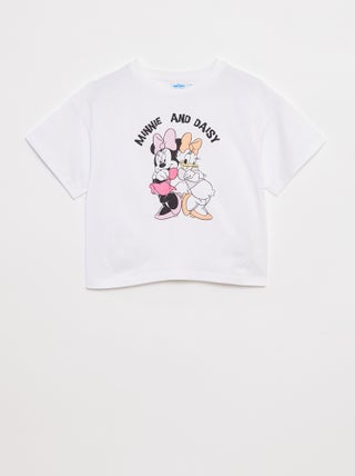 T-shirt a maniche corte cropped 'Minnie' 'Disney'
