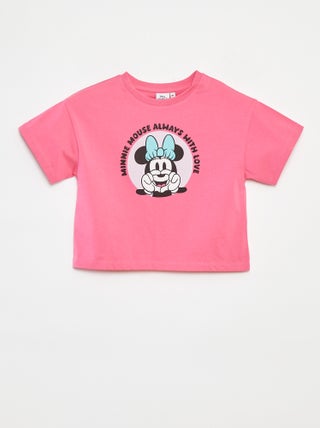 T-shirt a maniche corte cropped 'Minnie' 'Disney'