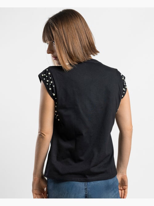 T-shirt a maniche corte da donna ADMAS con perle - Kiabi T-shirt a maniche corte da donna ADMAS con perle - Kiabi