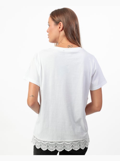 T-shirt a maniche corte da donna ADMAS in guipure e ricami - Kiabi T-shirt a maniche corte da donna ADMAS in guipure e ricami - Kiabi