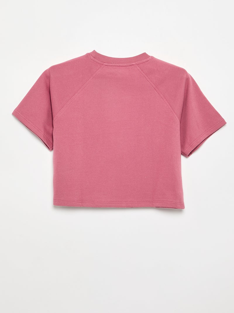 T-shirt a maniche corte dalla vestibilità ampia Rosa - Kiabi