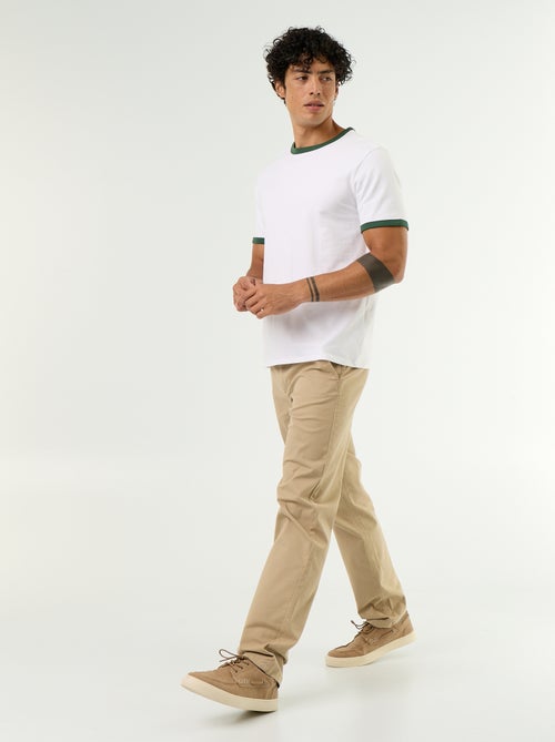 T-shirt a maniche corte e bordi a contrasto - Kiabi